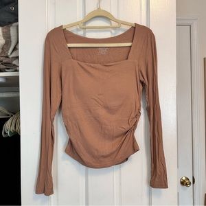 OGL Eco-SkinKiss® Square Neck Ruched Brami Top BEIGE